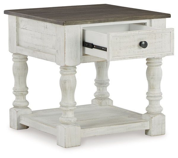Havalance - Mesa auxiliar cuadrada - Blanco / Gris