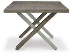 Krystanza - Mesa de comedor rectangular - Gris envejecido