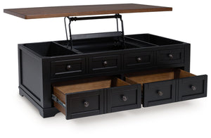 Wildenauer - Mesa de centro elevable - Marrón / Negro