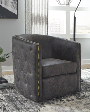 Brentlow - Swivel Accent Chair #black