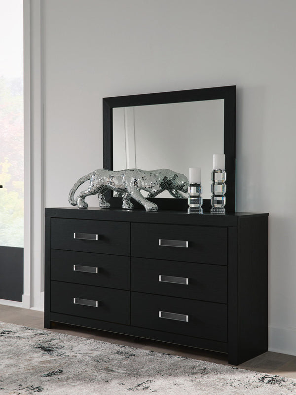 Maeling - Six Drawer Dresser #black #dresser&mirror