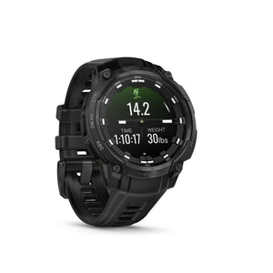 Garmin - Instinct Crossover AMOLED Tactical Edition GPS Smartwatch 47 mm Fiber-reinforced Polymer - Black with black silicone band - (2025)