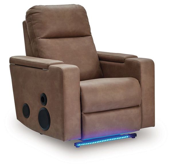 Lorrenton - Sillón reclinable motorizado planeador con sistema de audio - Caramelo