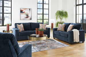 Aviemore - Living Room Set #blue #3pc.sofa,loveseat,chair