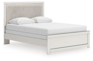 Zuraleus - Upholstered Panel Bed #white #queen