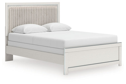 Zuraleus - Upholstered Panel Bed #white #queen
