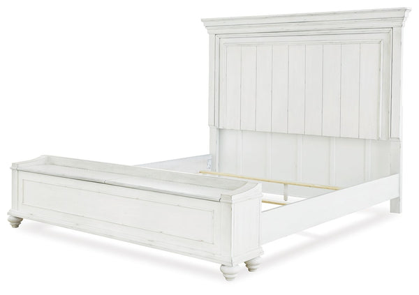 Kanwyn - Panel Bed #queen #storagebench