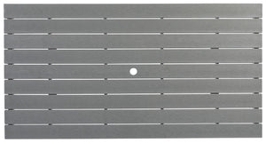 Transville - Rectangular Counter Table With Umbrella Option - Gray / White