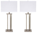 Aniela - Metal Table Lamp Set #silver