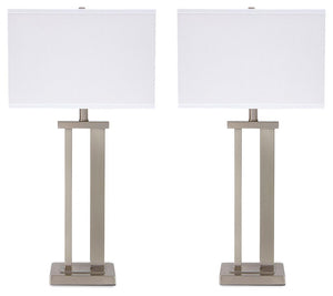 Aniela - Metal Table Lamp Set #silver