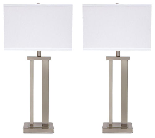 Aniela - Metal Table Lamp Set #silver