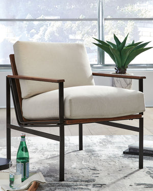 Tilden - Sillón decorativo - Marfil / Marrón