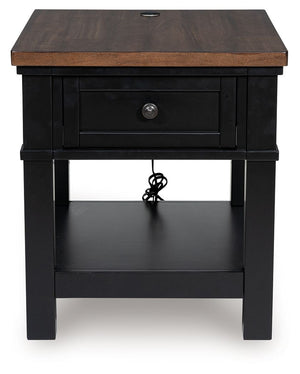 Wildenauer - Mesa auxiliar rectangular - Marrón / Negro