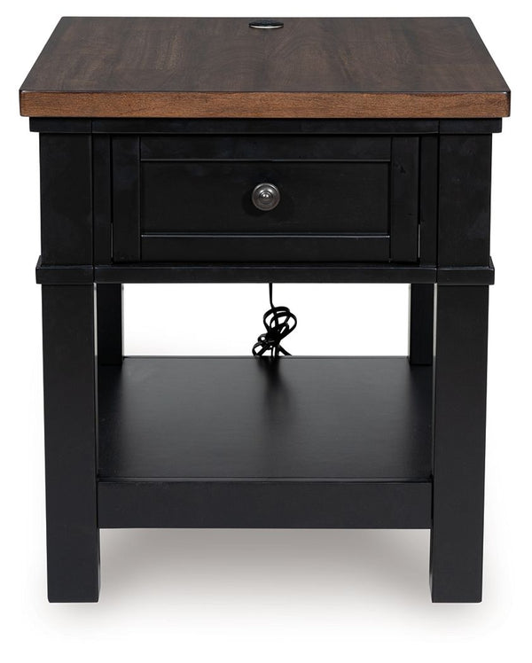 Wildenauer - Mesa auxiliar rectangular - Marrón / Negro