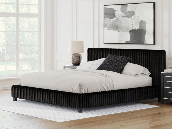 Zuraleus - Upholstered Bed #black #king