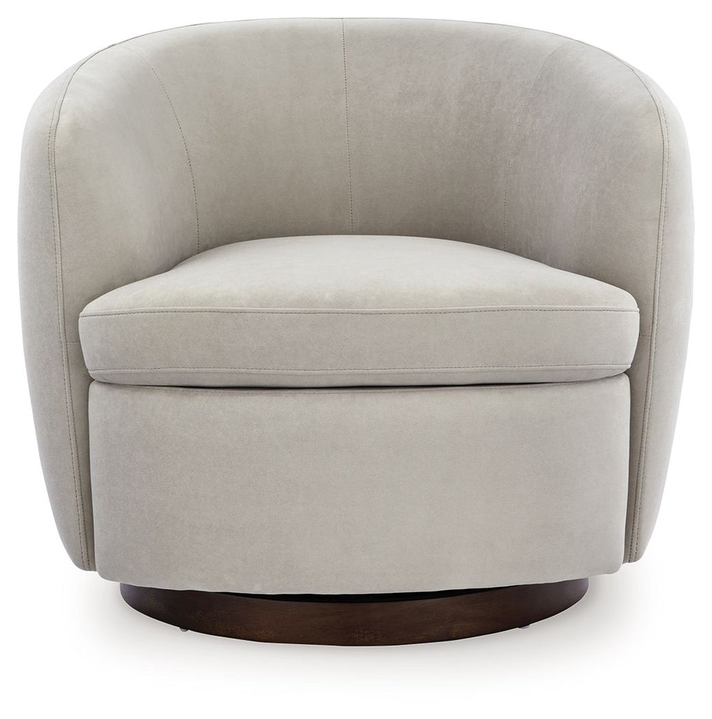 Annbury - Sillón giratorio decorativo - Beige claro