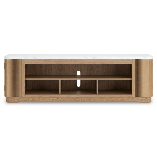 Mueble de TV Camdill - Opción de Chimenea - Marrón Claro