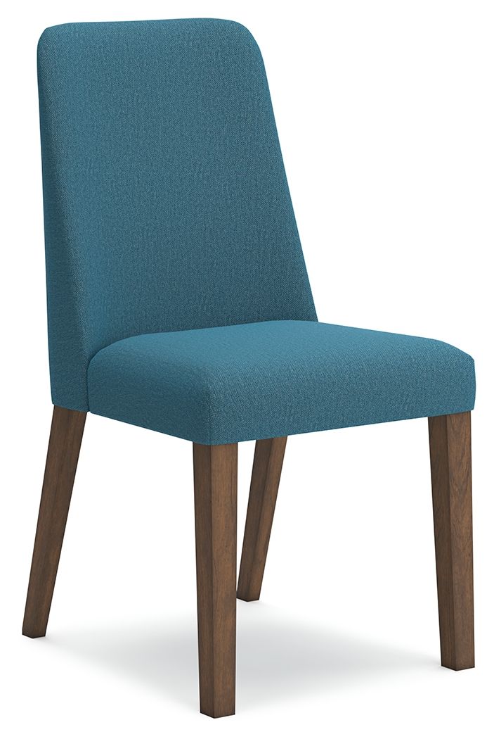 Lyncott - Silla lateral de comedor (juego de 2) - Azul / Marrón