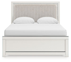 Zuraleus - Upholstered Panel Bed #white #queen