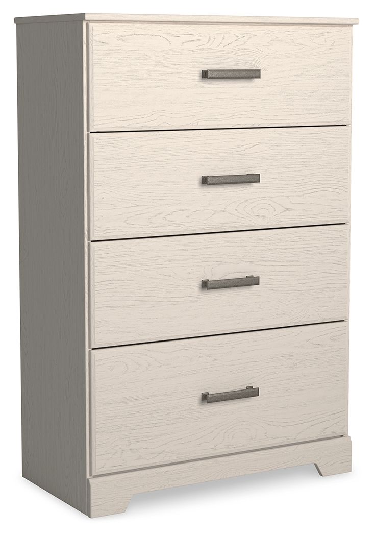 Stelsie - Cómoda de cuatro cajones - Blanca