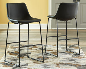 Centiar - Upholstered Barstool (Set of 2) #black #19''wx22''dx40''h