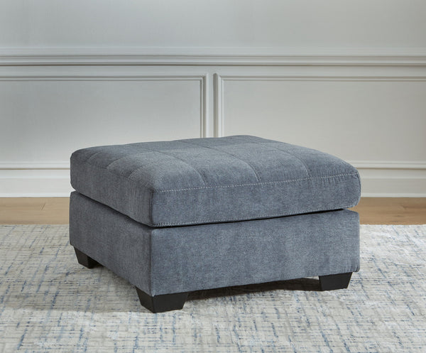 Marleton - Oversized Accent Ottoman #blue
