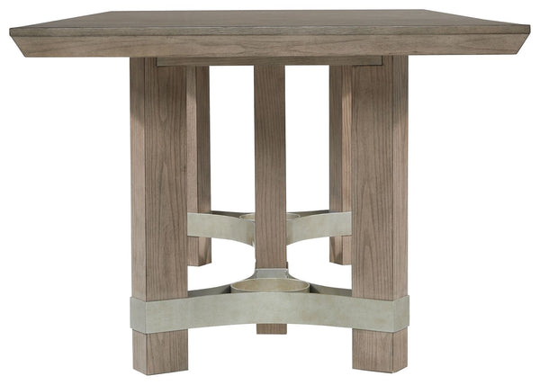 Chrestner - Mesa de comedor rectangular - Gris