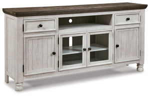 Havalance - Mueble de TV extragrande - 4 puertas - Marrón/Beige