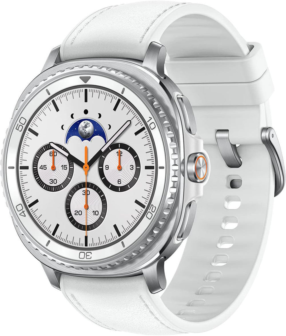 Samsung - Reloj inteligente Galaxy Watch8 Classic de acero inoxidable de 46 mm BT - Blanco - (2025)