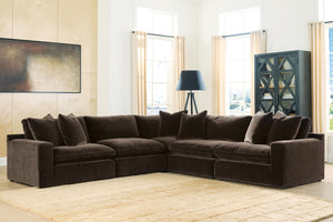 Maxton Heights - 5 Piece Sectional #darkbrown