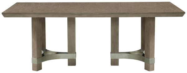 Chrestner - Mesa de comedor rectangular - Gris