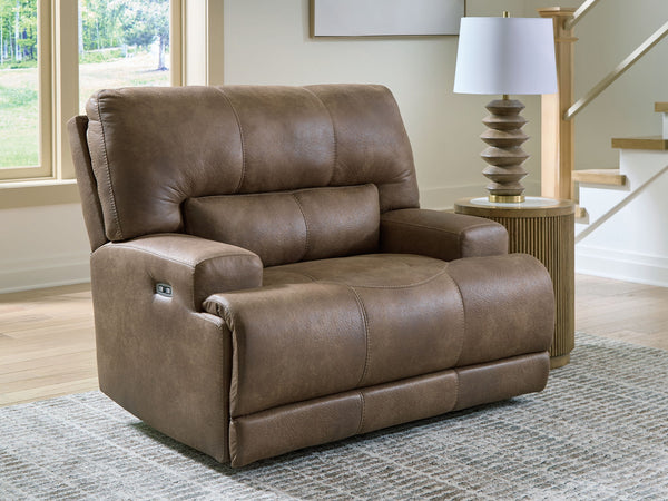 Sillón reclinable eléctrico Beckley Place con reposacabezas ajustable - Color tierra