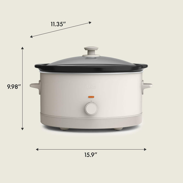 Bella - 6-qt. Manual Slow Cooker - Oatmilk