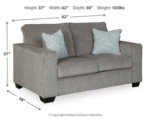 Altari - Stationary Loveseat #lightgray