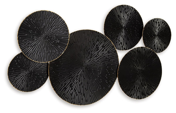 Rhetlen - Decoración de pared - Acabado negro/dorado