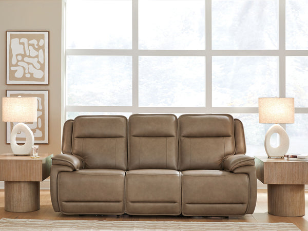 Glencroft - Sofá reclinable eléctrico con reposacabezas ajustable - Sahara