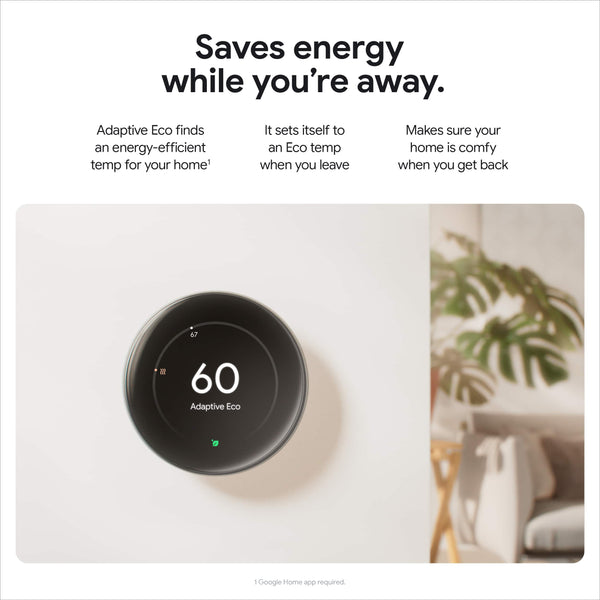 Google - Nest Learning Thermostat (4th gen) with Nest Temperature Sensor (2nd gen) - Polished Silver