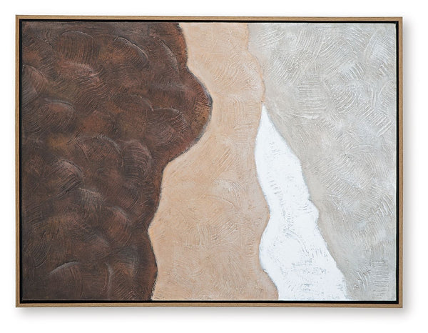 Fanthorne - Arte de pared - Marrón claro / Marrón / Blanco