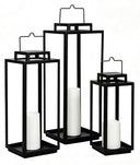 Gilmerland - Indoor/Outdoor Lantern Set (Set of 3) #black
