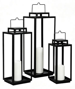 Gilmerland - Indoor/Outdoor Lantern Set (Set of 3) #black