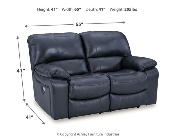 Leesworth - Reclining Loveseat #blue