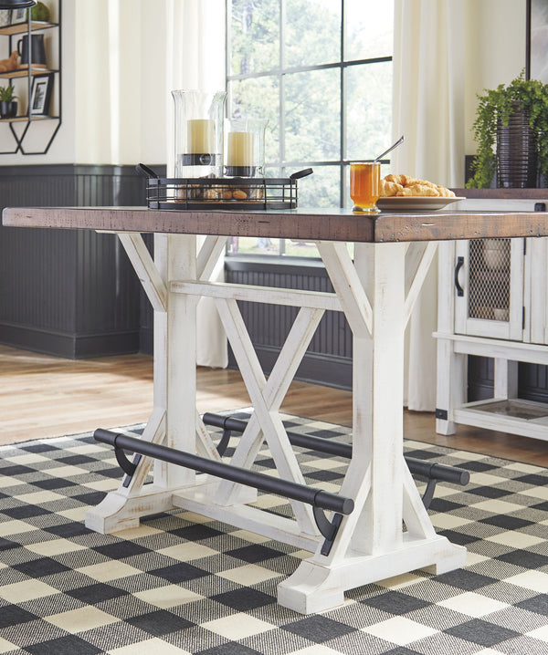 Valebeck - Counter Height Table Set #5pc.table,4swivelbarstools