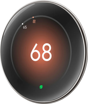 Google - Nest Learning Thermostat (4th gen) with Nest Temperature Sensor (2nd gen) - Polished Silver