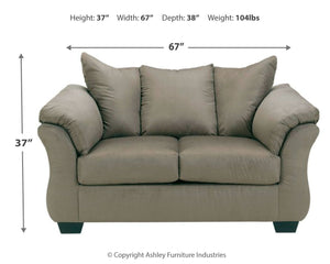 Darcy - Stationary Loveseat #gray