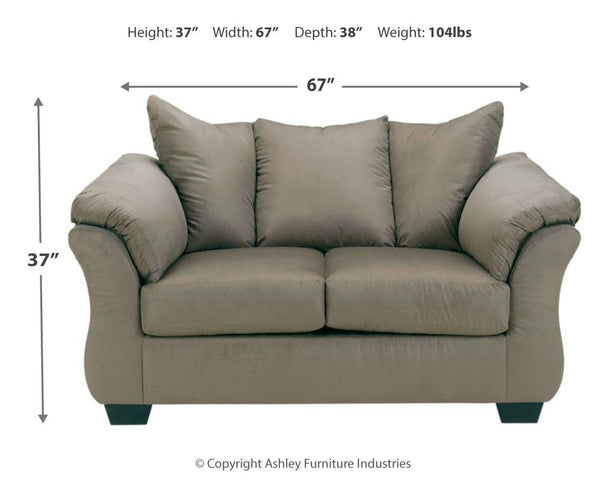 Darcy - Stationary Loveseat #gray