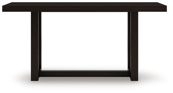 Neymorton - Mesa alta de comedor rectangular - Marrón grisáceo oscuro