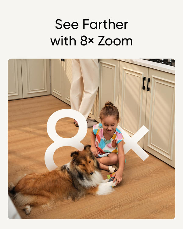 eufy - S350 Indoor Wired 4K PTZ Security Camera with Dual Lens - White