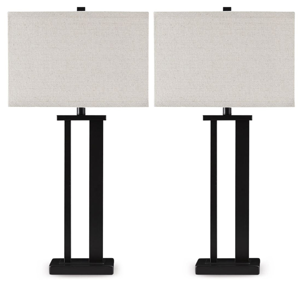 Aniela - Metal Table Lamp Set #silver
