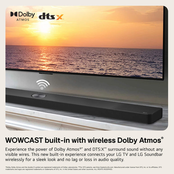 LG - 5.1.3-Channel S90TY Soundbar with Wireless Subwoofer, Dolby Atmos, WOW Orchestra - Black