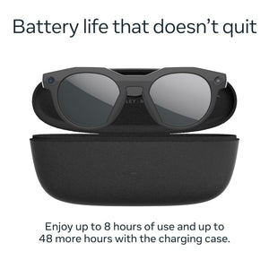 Oakley Meta - HSTN glasses - with Meta AI, Audio, Photo, Video Compatibility - Prizm Polarized Lenses - Black